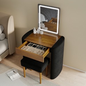 GYIIYUO 31.5"W Makeup Vanity Table with Mirror and Lights, Drawers, Vanity Desk for Bedroom - 1 of 4