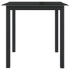 vidaXL Garden Table Black Aluminum, Glass Compact Durable Garden Table - 2 of 4
