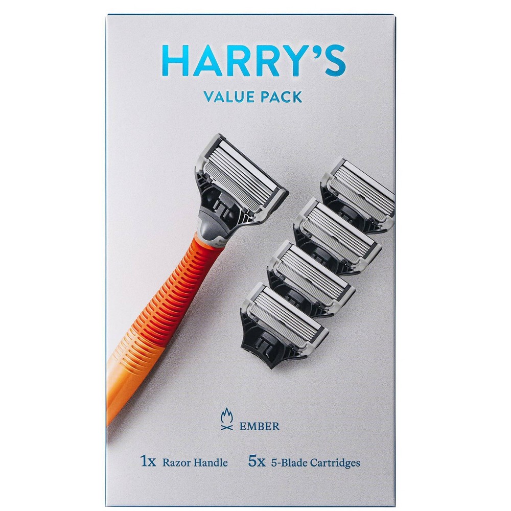 Photos - Razor / Razor Blade Harry's Value Pack Non-Disposable Razor Handle - Orange - 6ct