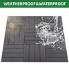 9 PCS heavy-duty & recyclable Wood-Plastic Interlocking Deck Tiles 11.8" x 11.8"- Waterproof Outdoor and Indoor Flooring for Patio - 2 of 4