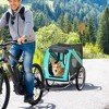 Munora - Cargo Bike Trailer for Pets - Blue/Grey - 51.25"L x 28.75"W x 35.5"H - Large 20" Wheels - 2 of 4