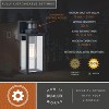 VAXCEL Lombard 4.75-in. 1 Light Black Motion Sensor Dusk to Dawn Outdoor Wall Lantern Clear Glass - 4 of 4