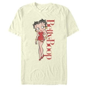 Men's Betty Boop Distressed Red Portrait T-Shirt - 1 of 4
