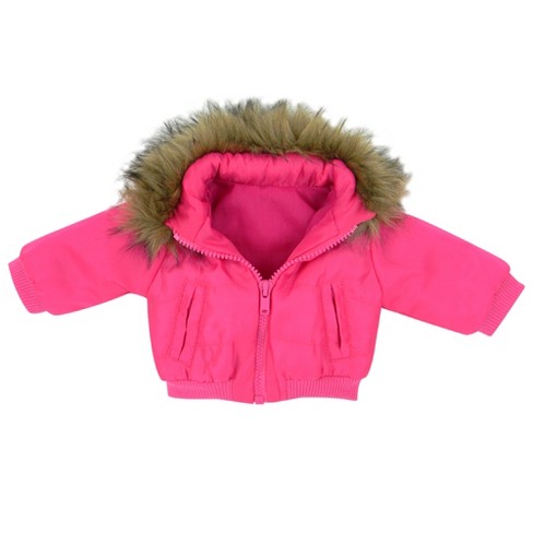 Kid's Hot Pink Faux Fur Every-Day Zip Jacket