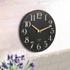 Farmhouse Black Wall Clock 12 Inch Quartz Operated Vintage Wooden Decorative Silent Analog Clock Kitchen Living Room - 3 of 4