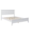 NicBex Modern White/Gray Platform Bed Frame with Headboard,Solid Wood Full/Queen/King Bed Frame with Slat Support,No Box Spring Required,Easy Assembly - 3 of 4