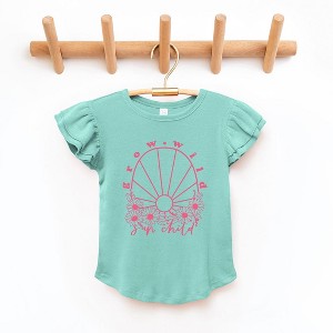 The Juniper Shop Grow Wild Sun Child Toddler Flutter Sleeve Tee - 1 of 2