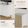 Modern Sideboard Buffet Cabinet with Storage Set of 2, Wood Accent Storage Cabinet with Doors - 4 of 4