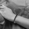 Black Bow Jewelry Antique Bronze Plated Stainless Steel & Black Agate Bracelet, 8-8.5 In - 3 of 4