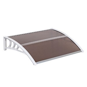 Karl Home | Winado 39 in. W x 5 in. D Plastic Brown Cover Retractable Door / Window Awning - 1 of 4