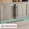Bakers Rack With Storage Cabinet, Microwave Stand With Power Outlets, Farmhouse Bakers Rack With Thick Table Top, Small Kitchen Pantry for Kitchen - 4 of 4