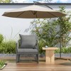 TiramisuBest Modern Gray Curved Aluminum Lounge Chair with Rope-Weave Design,Cushioned Comfort for Outdoor Living - 4 of 4