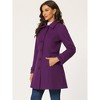INSPIRE CHIC Women's Winter Classic Single Breasted Outwear Overcoat with Pockets - 3 of 4