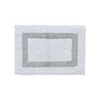 Hotel Bath Rug 100% Premium Cotton Tufted Weave Two Tone Reversible Bathroom Rug, Super Soft Absorbent, Machine Washable Bath Mat - 2 of 4