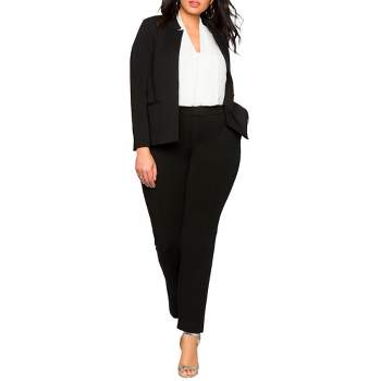 ELOQUII Women's Plus Size Tall The Ultimate Stretch Work Pant