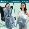 PAVILIA Travel Blanket Pillow Soft Bag Pockets, Airplane Plane Flight Car Essentials Compact Set Packable, Travelers Accessories Gifts - 2 of 4