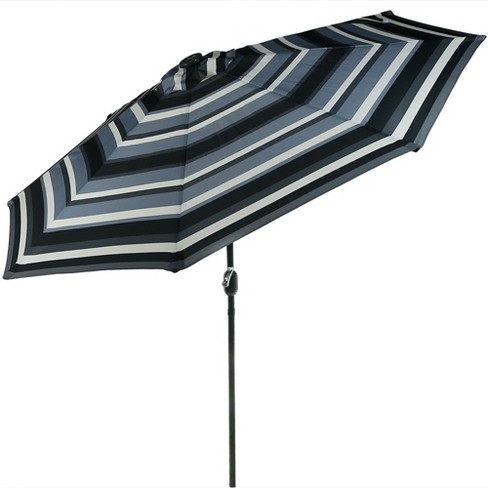 Aluminum Solar Market Tilt Striped Patio Umbrella 9 Catalina B Stripe Sunnydaze Decor Target