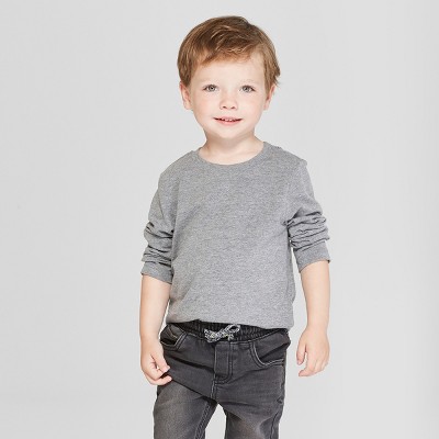 Toddler Boys Long Sleeve T-Shirt - Cat & Jack™ Gray 4T – Target ...