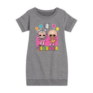 Girls' - LOL Surprise! - Celebr8 Graphic Short Sleeve Fleece Dress - 1 of 3