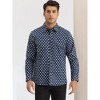 Lars Amadeus Men's Business Long Sleeves Polka Dots Pattern Shirt - 2 of 4