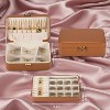 HTUTWOO Travel Jewelry Case With Lock,2-Layer PU Leather Jewelry Box for Women,Jewelry Organizer, Jewelry Travel Case,Best Gifts for Women - 3 of 4
