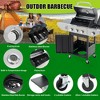 ELJGET 3-Burner Propane Gas Grill with Side Burner, 37000 BTU Stainless Steel Patio Garden Barbecue Grill, Black - 3 of 4