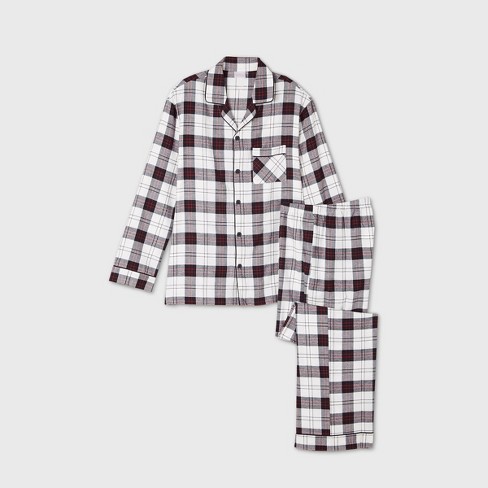 Men S Holiday Plaid Flannel Matching Family Pajama Set Wondershop White Target