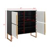 ORRD 42" Buffet Cabinet – 4-Door Storage Sideboard with Metal Base & Handles, Coffee Bar Cabinet for Kitchen, Dining, Living Room - 4 of 4