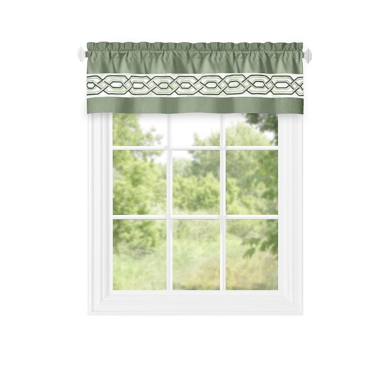 Kate Aurora Pacifico Rod Pocket Embroidered Window Valance, 2 of 5