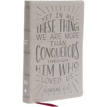 Nkjv, Holy Bible for Kids, Verse Art Cover Collection, Leathersoft, Gray, Comfort Print - by  Thomas Nelson (Leather Bound)