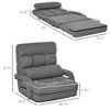 NicBex 2-In-1 Convertible Sleeper Chair,Folding Sofa Bed with 5 Position Adjustable Backrest,Modern Couches with Pillows  for Living Room,Gray - 3 of 4