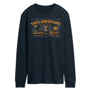 Men's - Yellowstone - Dutton Ranch Badge Long Sleeve Graphic T-Shirt - 1 of 4