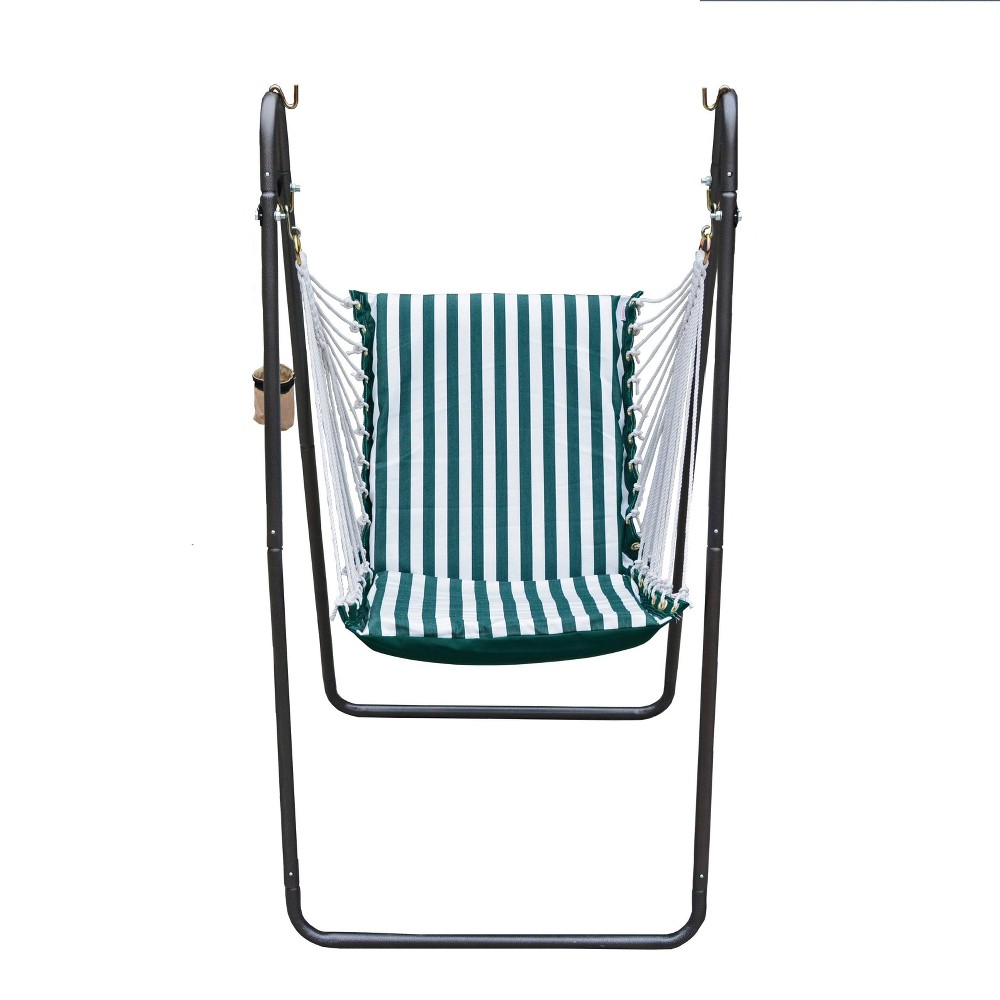 Photos - Garden Furniture Soft Comfort Swing Chair & Stand with Sunbrella - Green - Algoma