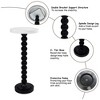 COZAYH Small Pedestal Round End Table, Living Room Furniture, Black and White - 3 of 4