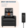 GustoWave PU Leather Recliner Sofa with Massage and Heat, Home Theater Seating, High-Density Sponge, Recliners Armchair for Living Room - 4 of 4