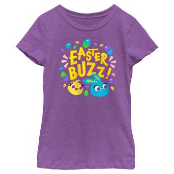 Girl's Toy Story 4 Ducky and Bunny Easter Buzz T-Shirt