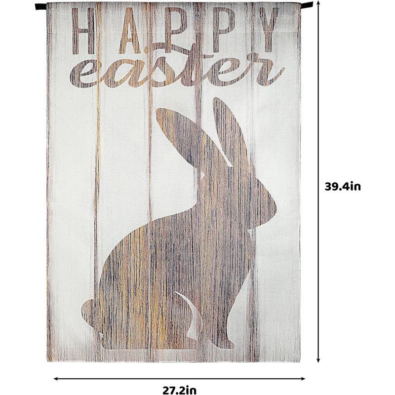 2Pcs Double-Sided Happy Easter Bunny Flag - 39.4" x 27.2" Outdoor Party Yard  Garden Flag Decoration for Easter Deck, 4 of 7