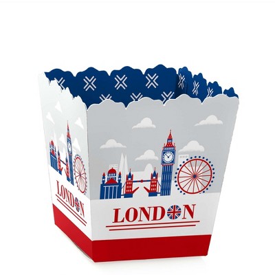 Big Dot of Happiness Cheerio, London - Party Mini Favor Boxes - British UK Party Treat Candy Boxes - Set of 12