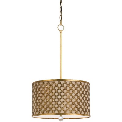 Cal 60W X 3 Fairview Metal Pendant, Gold (FX-3597-1P)