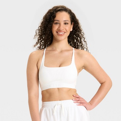 Women's Seamless Ribbed Light Support Sports Bra - All In Motion™