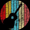 Men's Design By Humans Distressed Vintage Music Lovers Guitar T Shirt Gift Idea By eDesigns T-Shirt - 2 of 2