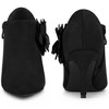 BLISSFUL STEP Flower Pointed Toe Stiletto Heels Ankle Booties for Women - 2 of 4