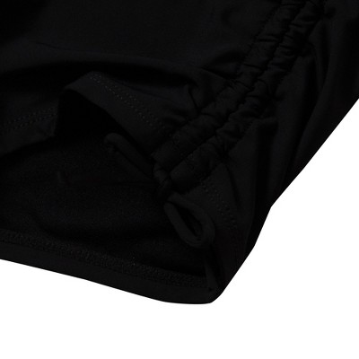 Lands' End Kids Chlorine Resistant Ruched Swim Kidshort - Large - Black — фото 2