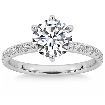Pompeii3 1.58Ct Diamond Engagement Ring 14k Gold Lab Created