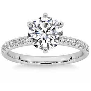 Pompeii3 1.58Ct Diamond Engagement Ring 14k Gold Lab Created - 1 of 4