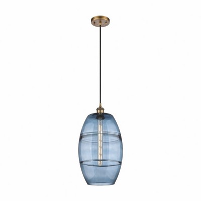 Vaz - 1 Light Cord Hung Mini Pendant In Industrial Style-18.5 Inches Tall and 10 Inches Wide