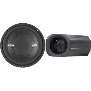POLK MM1242DVC 12" Dual-4 OHM 420 Watt RMS Subwoofer with MBQJL-302E 12" Unloaded Wrangler JL Ported Subwoofer Enclosure - 1 of 4
