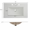 Grungis Bathroom Vanity with Ceramic Sink and Full-Extension Drawers,Freestanding Cabinet with Soft Close Drawer Slides - 3 of 4