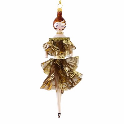 Italian Ornaments 7.25 In Brandy In Bronze Dress Ornament Italian Christmas Tree Ornaments