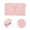 Unique Bargains Corduroy Rectangular Letter Makeup Bag Pink 1 Pc - 4 of 4